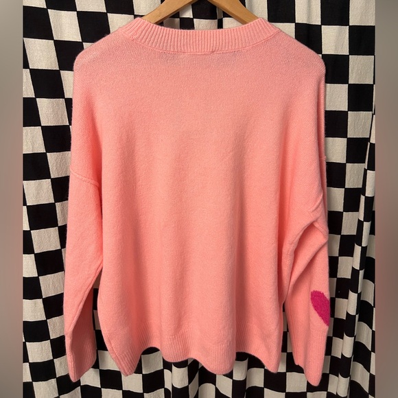 CeCe Pink Sweater with Heart Accents - Picture 9 of 10